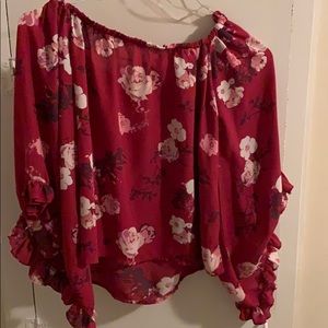 Crop top off the shoulder blouse